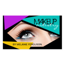 BOLD RETRO MAKEUP ARTIST BUSINESS CARD