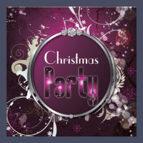 Bold Stylish & Modern Christmas Party Invitation invitations