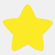 Bold Yellow Background Star Stickers