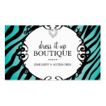 Bold Zebra Print Jewellery Designer Business Card