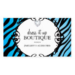 Bold Zebra Print Jewellery Designer Business Card