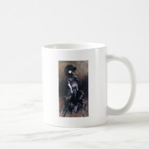 boldini woman and dog greyhound coffee mugs