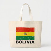 Bolivia Vintage Flag Canvas Bag
