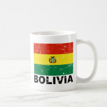 Bolivia Vintage Flag Coffee Mugs