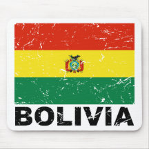 Bolivia Vintage Flag Mousepad