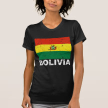 Bolivia Vintage Flag Tees