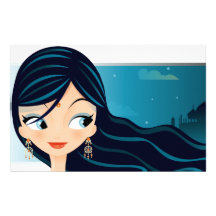 Bollywood Girl Custom Stationery