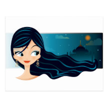 Bollywood Girl Postcard