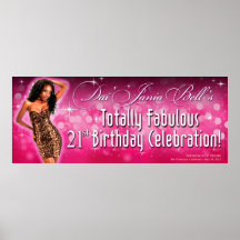 Bombshell Sparkle Leopard Party Banner 40x16 Poster