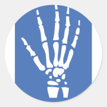 Bone Finger hand Stickers