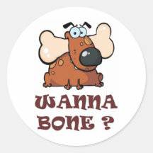 Bone Full Round Stickers