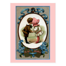 Bonnet Kids Vintage Valentine Postcards