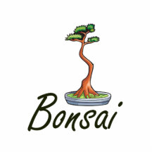 Bonsai text literati graphic photo cutouts