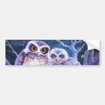 Boobook Owl Family Bumper Stickers