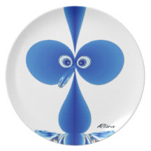 Booby Bird Blue Dinner Plate
