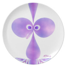 Booby Bird Purple Dinner Plates