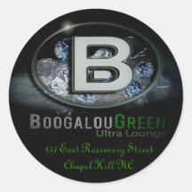 BoogalouGreenLogo with Address... Sticker