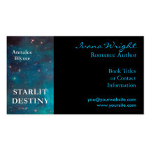 Book Cover Author Business Card