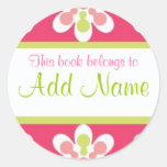 Book Label "this book belongs to" Retro Stickers