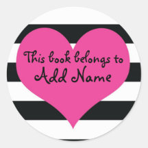 Book Label "this book belongs to" Round Stickers
