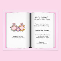 Book Theme Baby Shower Invitation (Girl) invitations