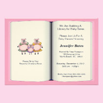 Book Theme Baby Shower Invitation (girl) invitations