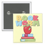 Book Worm Tshirts and Gifts Buttons