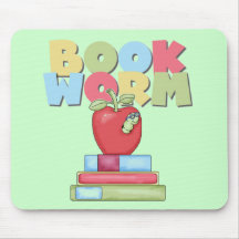 Book Worm Tshirts and Gifts Mousepads