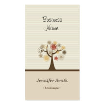 Bookkeeper - Stylish Natural Theme Business Card Template