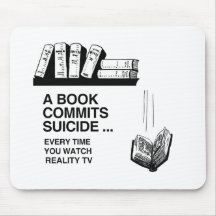 BOOKS COMMIT SUICIDE MOUSEPAD