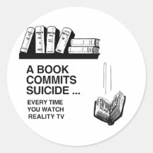 BOOKS COMMIT SUICIDE STICKERS