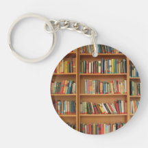 Bookshelf background acrylic key chain