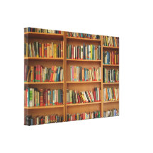 Bookshelf background gallery wrap canvas