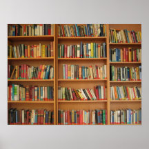Bookshelf background posters