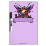 Bookworm Fairy Fantasy Art Dry Erase Board