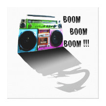 Boom Boom Boom Box on Canvas Stretched Canvas Prints