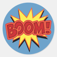 Boom! Round Stickers