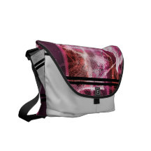 Bordeaux Lizard Skin Messenger Bag