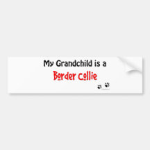 Border Collie Grandchild Bumper Stickers