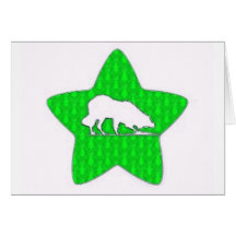 Border Collie Star Christmas Card