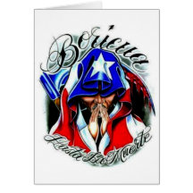 Boricua Til The Death Greeting Cards