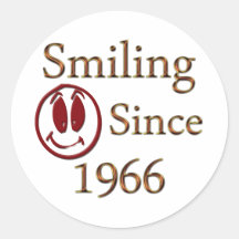 Born in 1966 round sticker