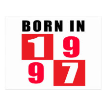 Born In 1997 Birthday Designs Post Card