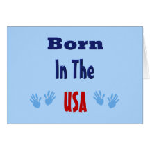 Born in the USA Hand prints Greeting Cards