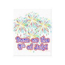 Born on the 4th of July Canvas Prints