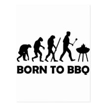born to bbq postcards