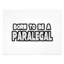 Born To Be a Paralegal Personalised Announcements