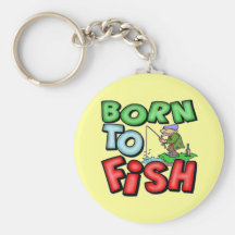 Born To Fish Fishing T-shirts and Gifts Key Chain