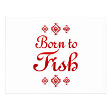 BORN TO FISH POSTCARDS