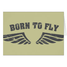 Born To Fly Wings Card